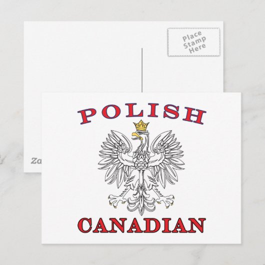 Polnischer Weißadler Postkarte (Vorne/Hinten)