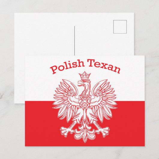 Polnischer Weißadler Postkarte (Vorne/Hinten)