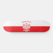 Polnischer Weißadler Skateboard (Horizontal)