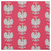 Polnischer Weißadler Wappen Personalisiert Stoff (Muster)