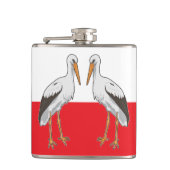 Polnischer Weißstorch Flachmann (Vorderseite)