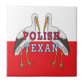 Polnischer Weißstorch Fliese (Vorderseite)