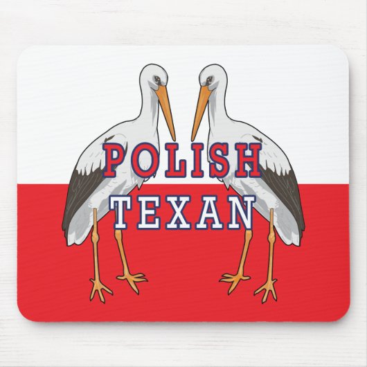 Polnischer Weißstorch Mousepad (Vorne)
