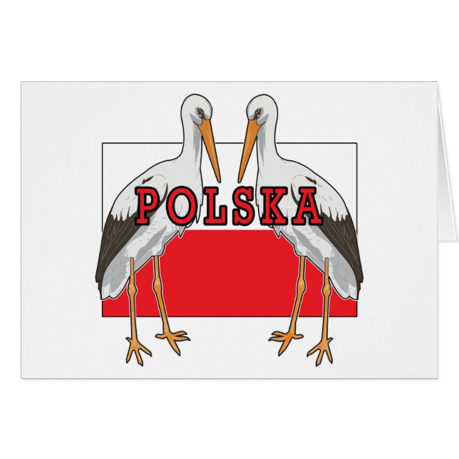 Polnischer Weißstorch Polska (Vorderseite (Horizontal))