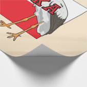 Polnischer Weißstorch Polska Geschenkpapier (Ecke)