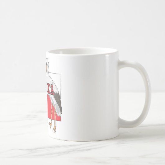 Polnischer Weißstorch Polska Kaffeetasse (Rechts)
