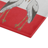 Polnischer Weißstorch Schneidebrett (Ecke)