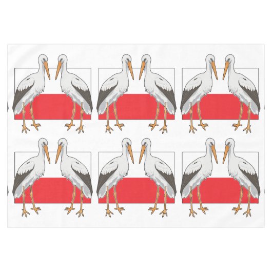 Polnischer Weißstorch Tischdecke (Vorderseite (Horizontal))
