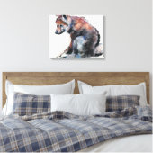 Polnischer Wolf Pup 2001 Leinwanddruck (Insitu (Schlafzimmer))