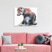 Polnischer Wolf Pup 2001 Leinwanddruck (Insitu (Wohnzimmer))