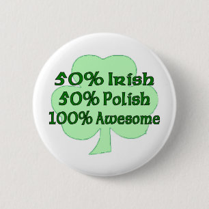 Polnisches 100% 50% Iren-50% fantastisch Button