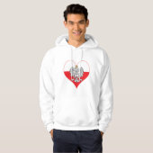 Polnisches Adlerherz Hoodie (Vorne ganz)