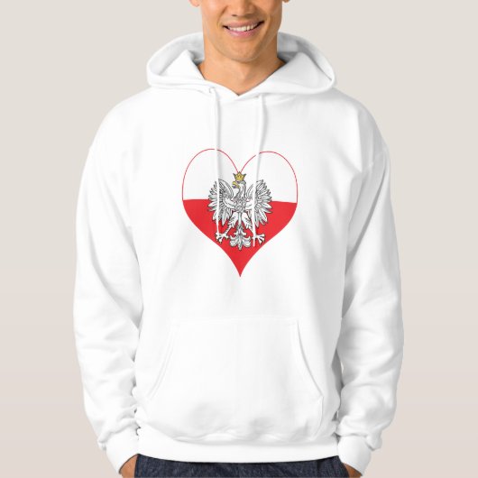 Polnisches Adlerherz Hoodie (Vorderseite)