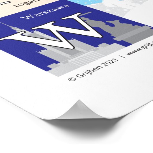 Polnisches Alphabet Poster (Ecke)