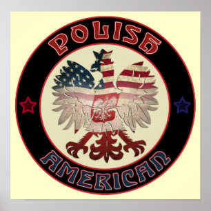 Polnisches amerikanisches Adlerposter Poster