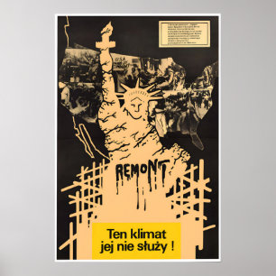 Polnisches Antirassismus-Plakat Dieses Klima ist n Poster