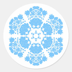 Polnisches Blumendesign Runder Aufkleber
