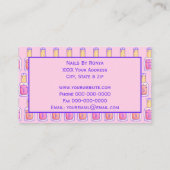 Polnisches Design in Rosa und Korallennagel Visitenkarte (Rückseite)
