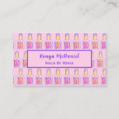 Polnisches Design in Rosa und Korallennagel Visitenkarte (Vorderseite)