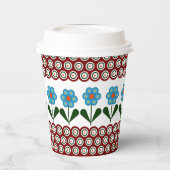 Polnisches Design traditioneller Keramiken. Pappbecher (Links)