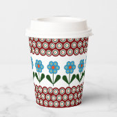 Polnisches Design traditioneller Keramiken. Pappbecher (Rückseite)