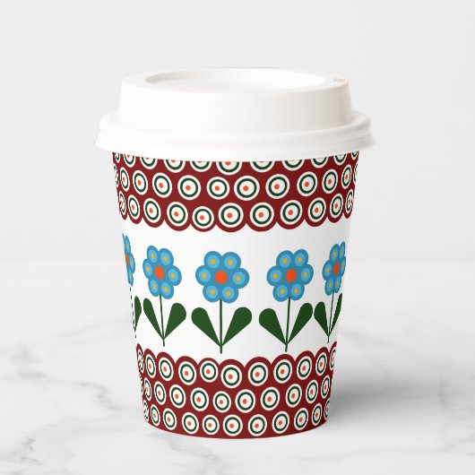 Polnisches Design traditioneller Keramiken. Pappbecher (Vorderseite)