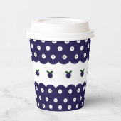 Polnisches Design traditioneller Keramiken. Pappbecher (Links)