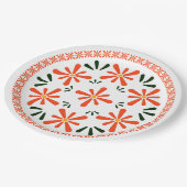 Polnisches Design traditioneller Keramiken. Pappteller (Schrägansicht)