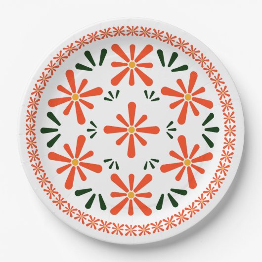 Polnisches Design traditioneller Keramiken. Pappteller (Vorderseite)