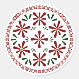 Polnisches Design traditioneller Keramiken. Runder Aufkleber