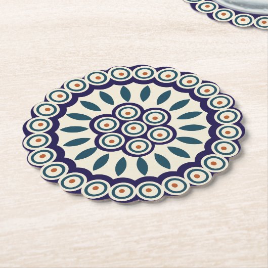 Polnisches Design traditioneller Keramiken. Untersetzer (angewinkelt)