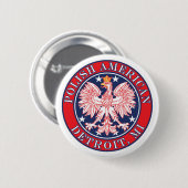 Polnisches Detroits Michigan Button (Vorne & Hinten)