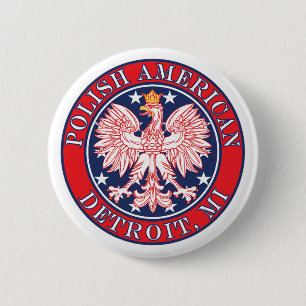 Polnisches Detroits Michigan Button