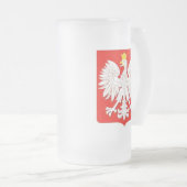 POLNISCHES EAGLE MATTGLAS BIERGLAS (VorderseiteRechts)