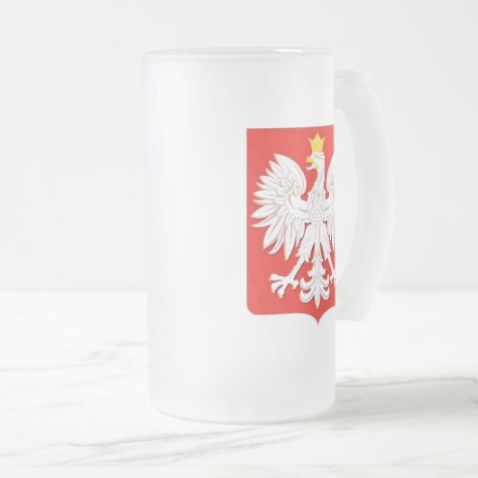 POLNISCHES EAGLE MATTGLAS BIERGLAS (VorderseiteRechts)