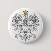 Polnisches Eagle mit Goldkrone Button (Vorderseite)