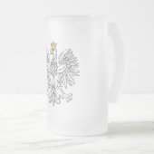 Polnisches Eagle mit Goldkrone Mattglas Bierglas (VorderseiteRechts)