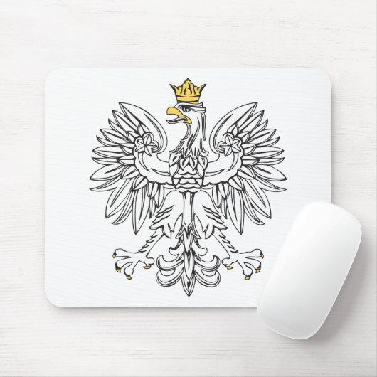 Polnisches Eagle mit Goldkrone Mousepad (Mit Mouse)