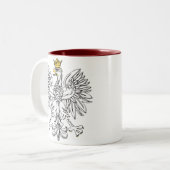 Polnisches Eagle mit Goldkrone Zweifarbige Tasse (Vorderseite Links)