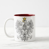 Polnisches Eagle mit Goldkrone Zweifarbige Tasse (Links)