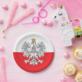 Polnisches Eagle mit Goldkronen-Pappteller Pappteller (Party)