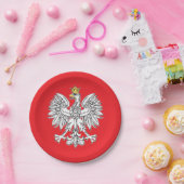 Polnisches Eagle mit Goldkronen-Pappteller Pappteller (Party)