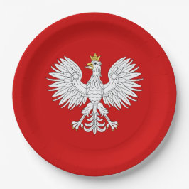 Polnisches Eagle Pappteller