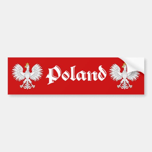 Polnisches Eagle Polen Autoaufkleber (Vorne)