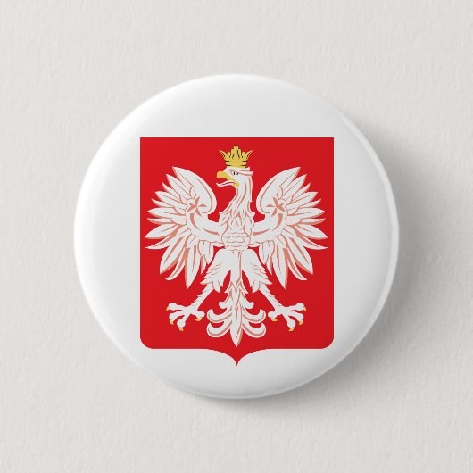 Polnisches Eagle-Rot-Schild Button (Vorderseite)