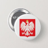 Polnisches Eagle-Rot-Schild Button (Vorne & Hinten)