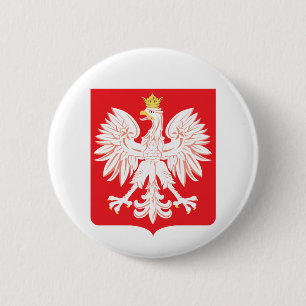 Polnisches Eagle-Rot-Schild Button