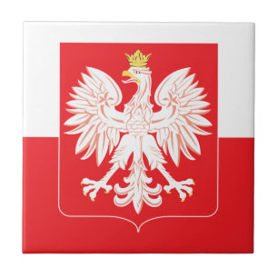 Polnisches Eagle-Rot-Schild Fliese