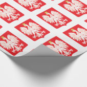 Polnisches Eagle-Rot-Schild Geschenkpapier (Ecke)