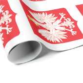 Polnisches Eagle-Rot-Schild Geschenkpapier (Rolleneckpunkt)